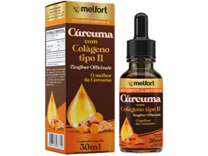 CÚRCUMA LÍQUIDA COM COLÁGENO TIPO II 30ml