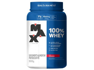 100% WHEY 900g (MORANGO)