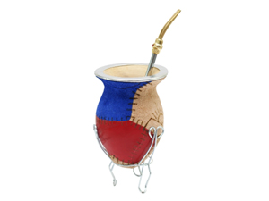 CUIA PARA CHIMARRÃO (COURO COM DESENHO)