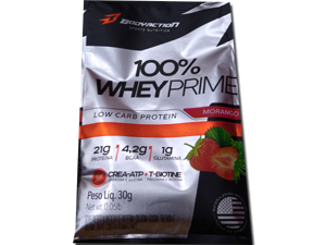 100% WHEY PRIME SACHE 30g (MORANGO)